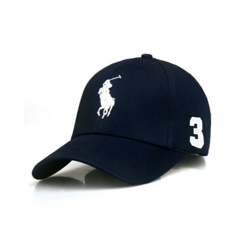 Baseball Cap Sport Classic Hat Big Pony Rider Leisure Embroidery No. 3-Blue-