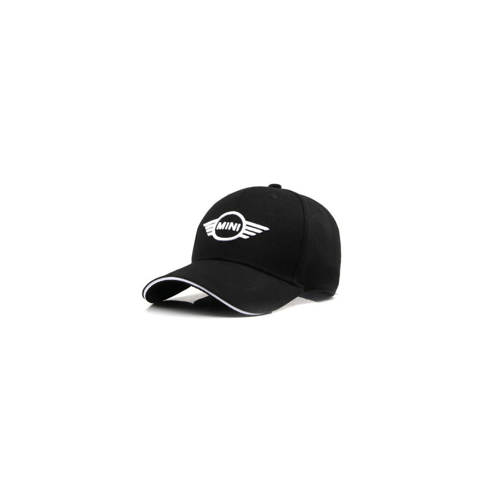 Fymnsi Men Mini Cooper Car Logo Baseball Hat Curved Embroidered Unisex Adjustable Cap-Black