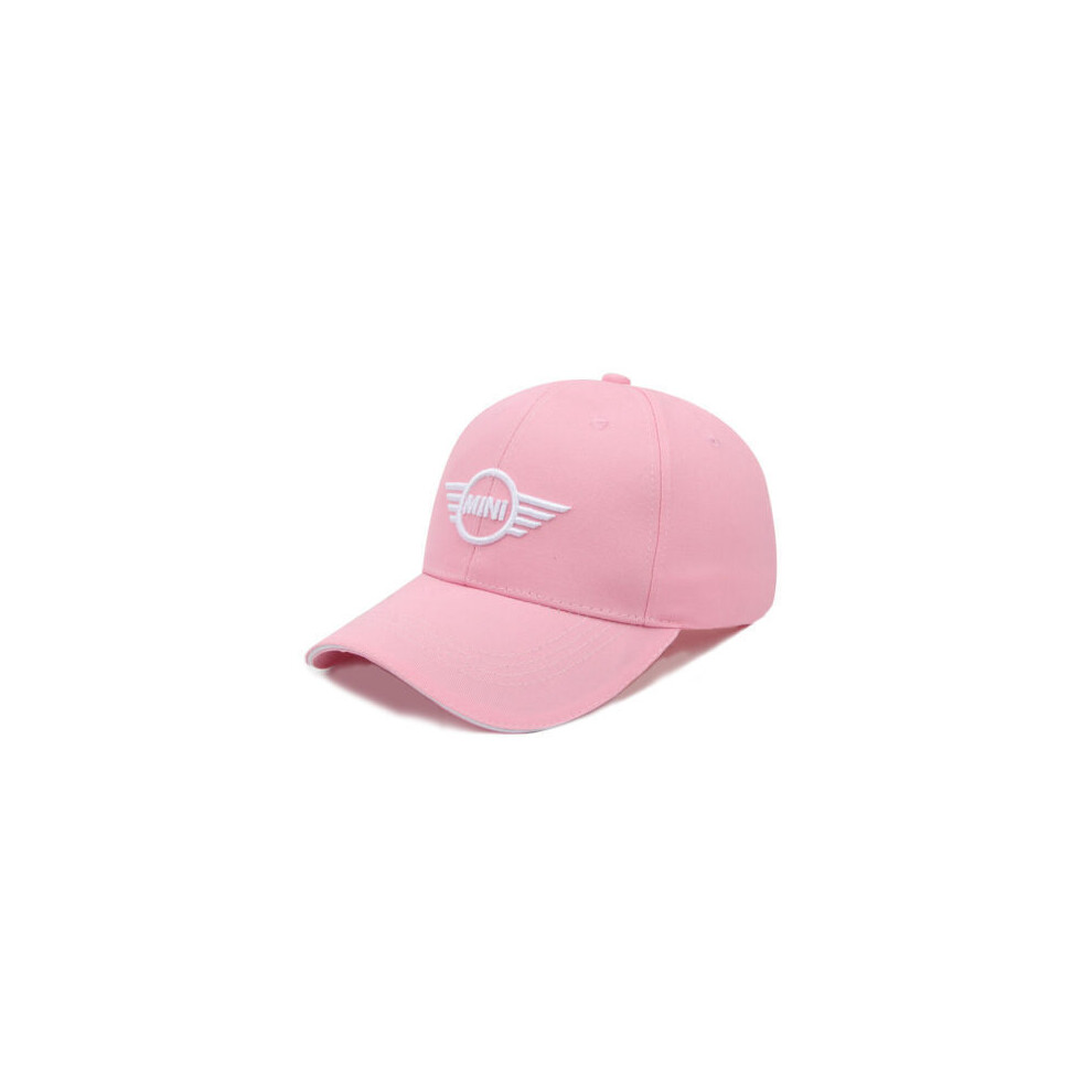 Men Mini Cooper Car Logo Baseball Hat Curved Embroidered Unisex Adjustable Cap-Pink-