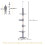 PawHut PawHut Floor to Ceiling Cat Tree 5-Tier Climbing Tower Scratching Post Grey 9
