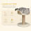 PawHut PawHut Cat Scratching Post Activity Centre for Kitten Under 4kg Beige 3