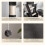 PawHut PawHut Kitten Tower Adjustable 240-260cm, Scratch Posts, Houses, White 5