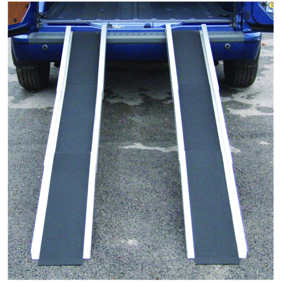 Aidapt 5Ft Telescopic Wheelchair Ramps.non-Slip Coating On Tread,Raised Edges,Scooter,Disability,Lock In Place,Compact Size,