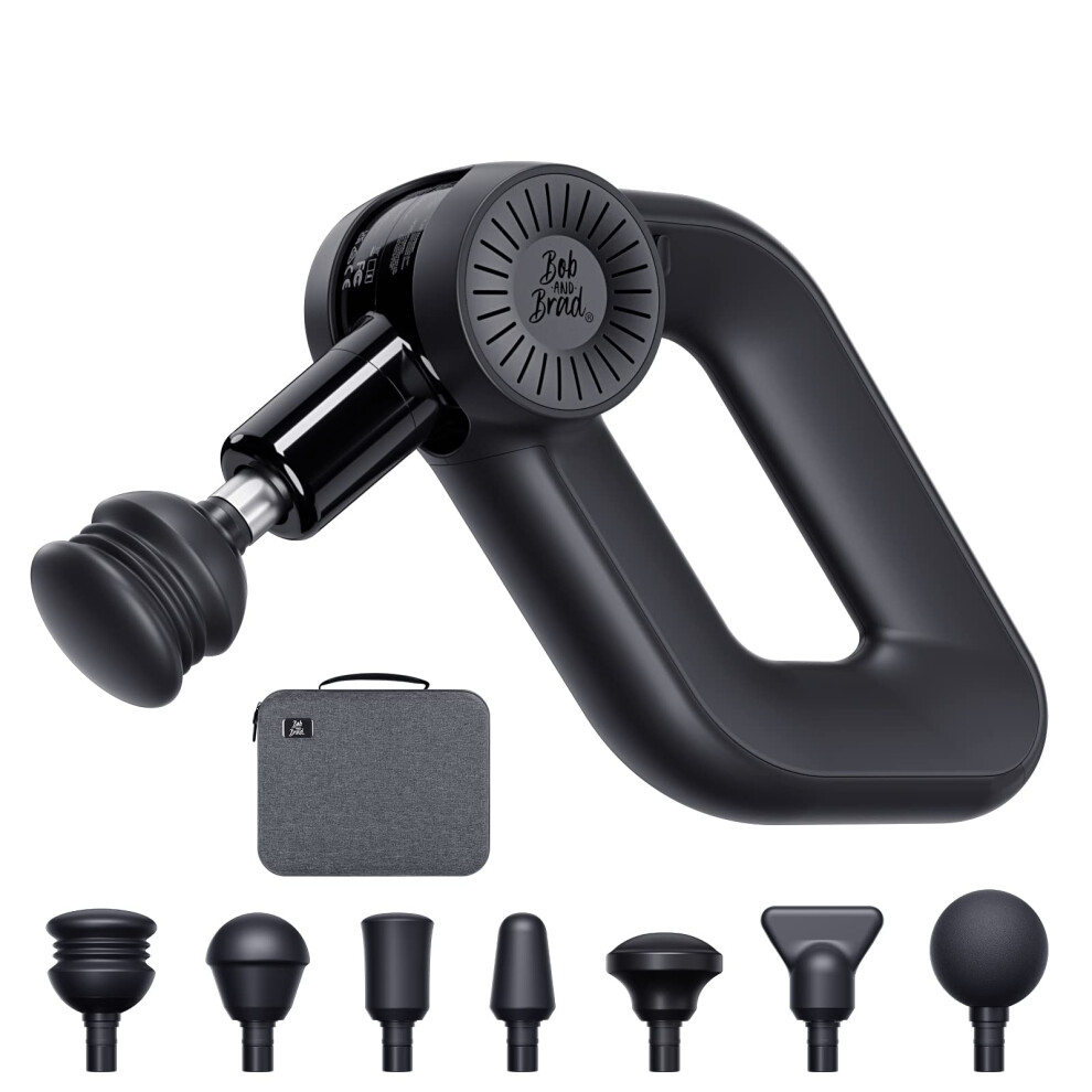 Bob And Brad Black D6 Pro Massage Gun Deep Tissue With 16Mm Amplitude, Percussion Muscle Massage Gun, Power Electric Handheld Massager