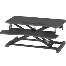 BONTEC Standing 32inch/800mm Desk Converter, Height Adjustable Dual Tiered Computer Workstation, Ergonomic Sit Standing Converter with Platform