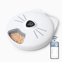 Catit PIXI 6 - Meal automatic cat food feeder, cat food dispenser, wifi app controlled, feeds dry food, wet food, treats, with ice packs to keep
