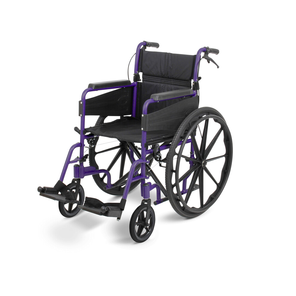 DAYS Escape Lite Wheelchair, Self Propelled Lightweight Aluminium with Folding Frame, Mobility Aid, Comfy and Sturdy, Portable Transit Travel Chair