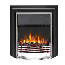 Dimplex Detroit Deluxe Optiflame Freestanding Fire, Electric Fireplace with LED Flame Effect, Variable Flame Brightness