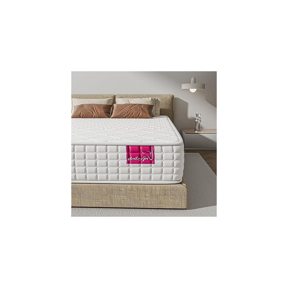 Dosleeps 9.4 Inch Double Mattress 4Ft6 9-Zone Pocket Sprung Mattress With Memory Foam And Tencel Fabric