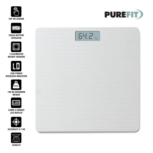 Digital Bathroom Scale High Precision Backlit LED Display - WHITE-4315 1