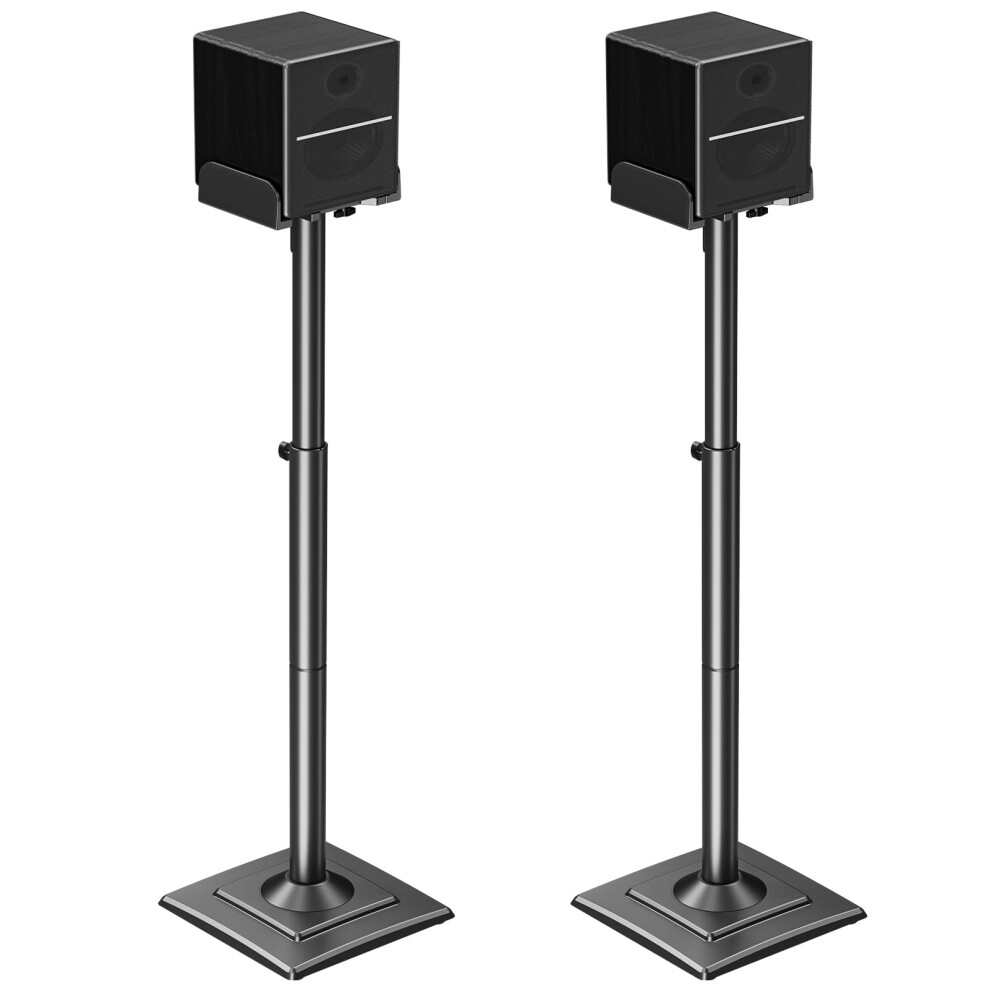 ELIVED Adjustable Height Speakers Stands, Extend 865mm to 1100mm, Spring Loaded Floor Speaker Stand Holds-image-OPC-PF2VYSR-NEW