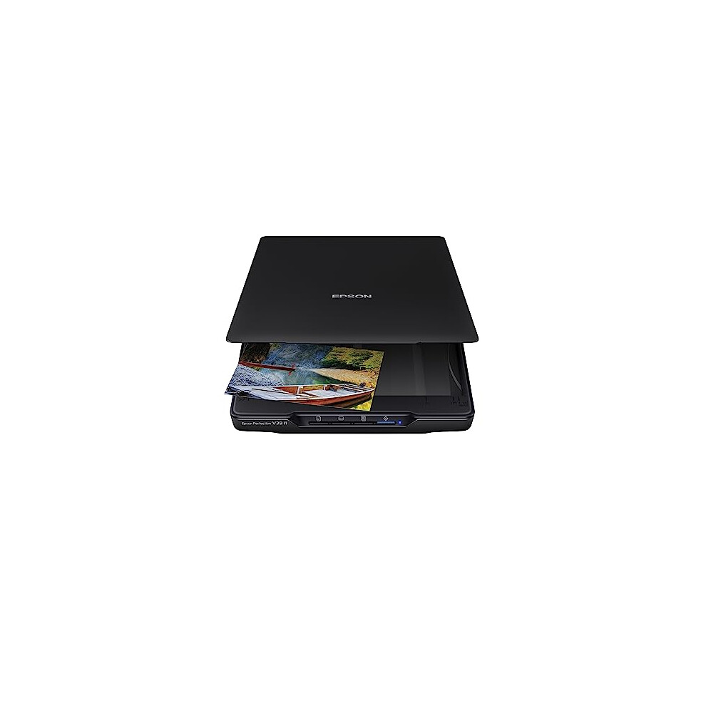 Epson Perfection V39 II Color Photo and Document Flatbed Scanner with 4800 dpi Optical Resolution, Scan to Cloud, USB Power