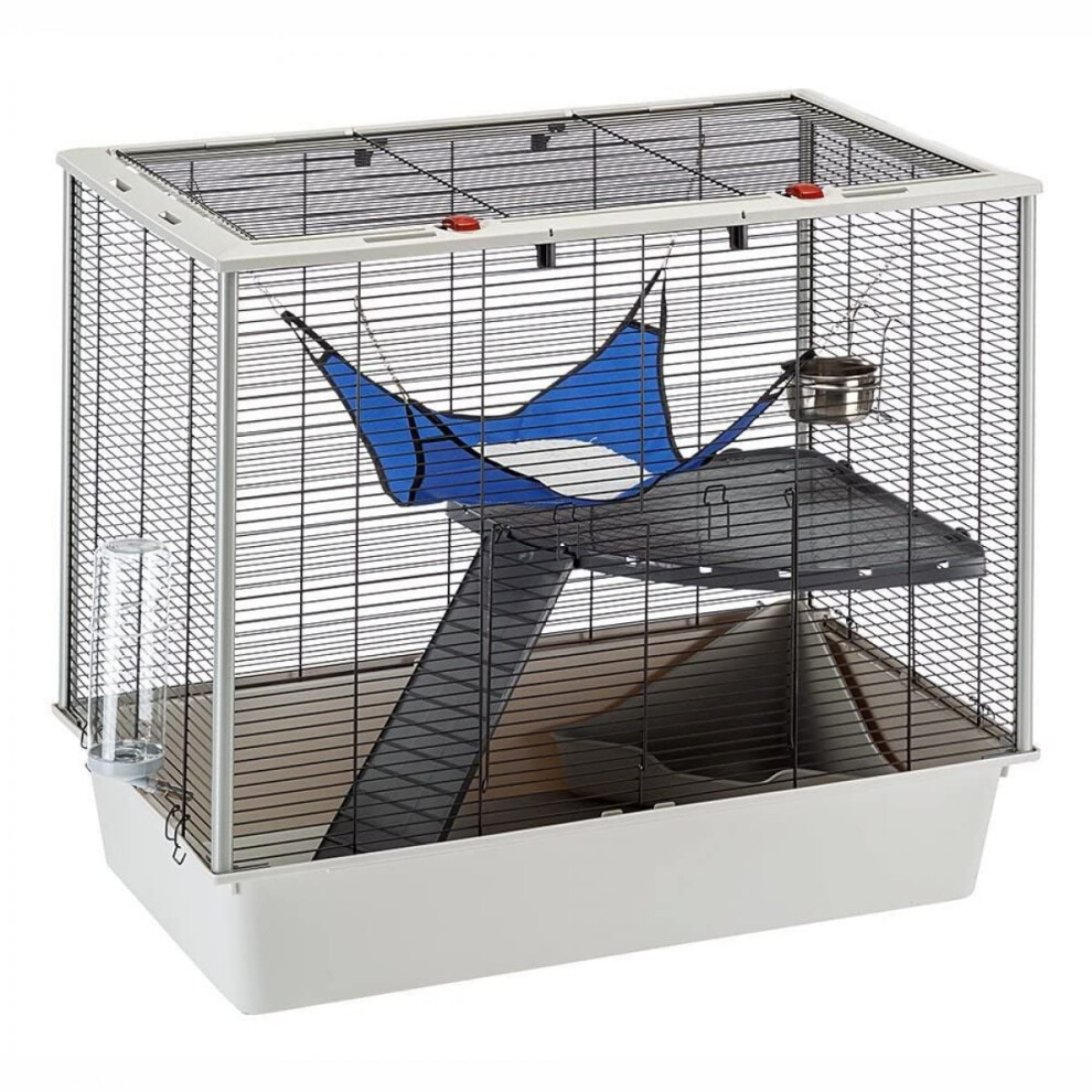 Ferplast comfortable ferret and mice cage FURAT, two-storey structure with accessories included, reinforced corner