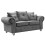 Olympia Grey Fabric Velvet 2 Seater Sofa 2