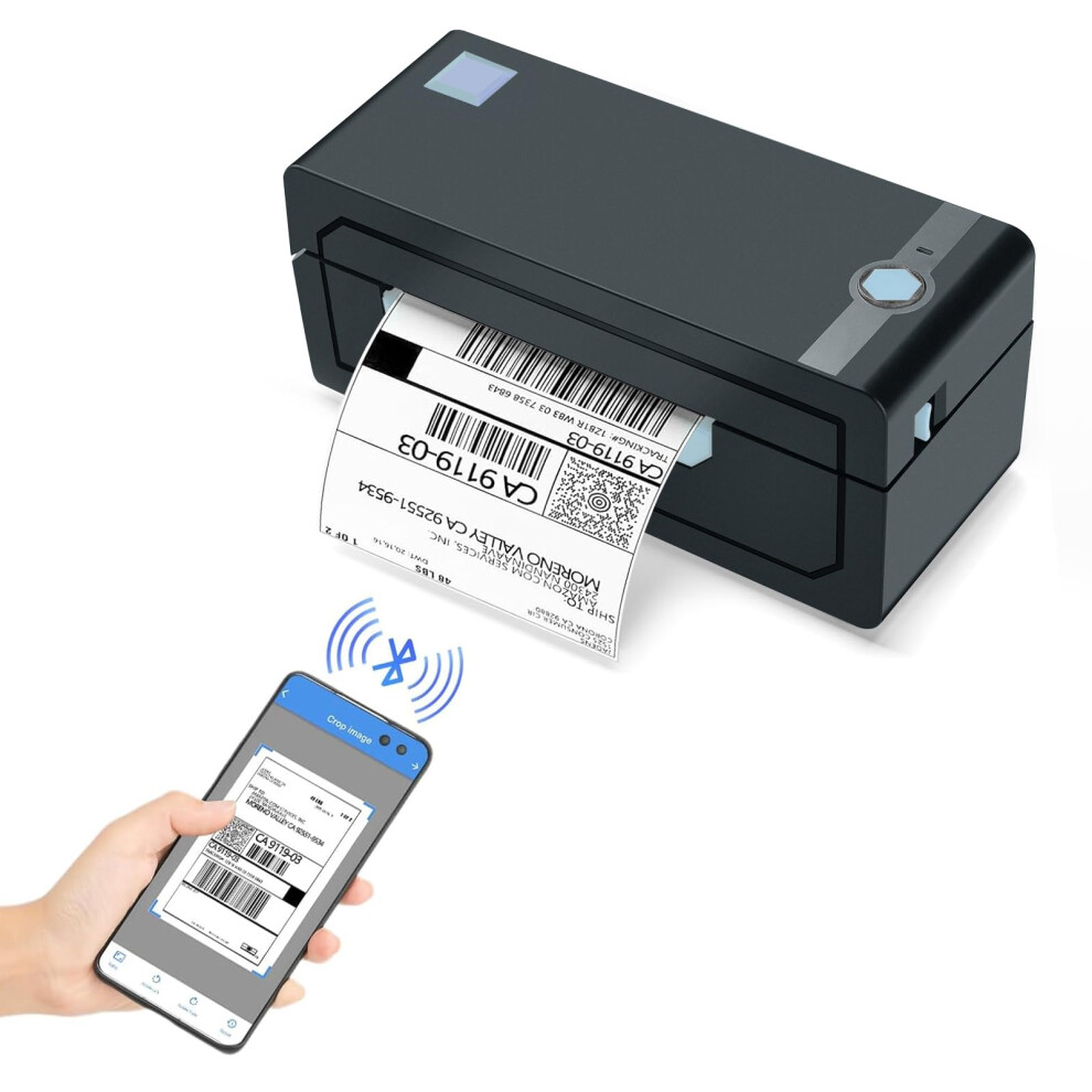 JADENS Bluetooth Thermal Monochrome Label Printer, 4x6 Shipping Label Printer, Compatible with Android&iPhone and Windows,