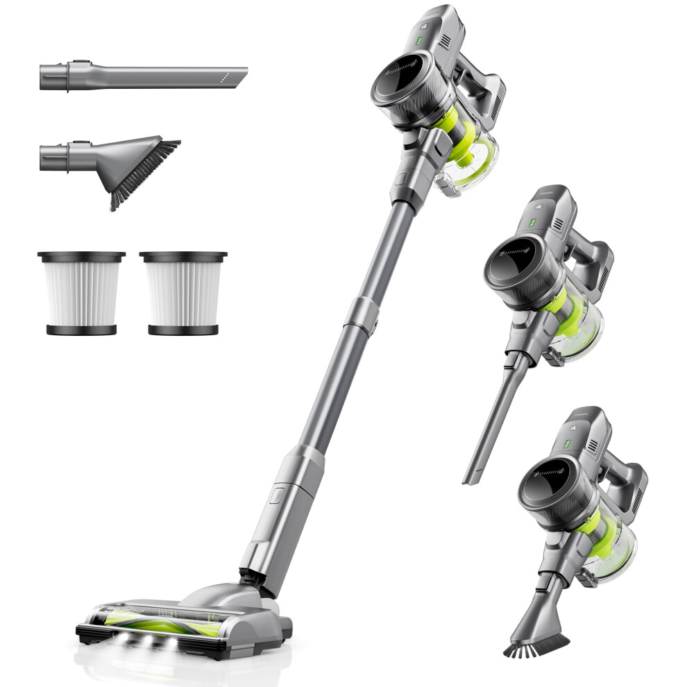 kalado Cordless Vacuum Cleaner 26KPA 250W Hoover Cordless 50 Minute Run Time Battery Lightweight and Quiet LED Screen Self-standing
