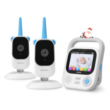 KAWA Baby Monitor with 2 Cameras, Video Baby Monitor with Camera and Night Vision, 2.8” Screen, 5050mAh Battery with Video Recording,