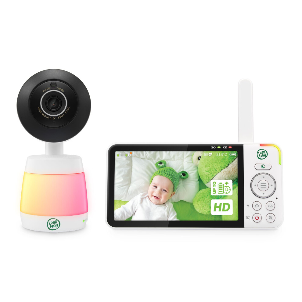 Leapfrog LF3915HD Smart WiFi Video Baby Monitor with Camera & Audio,Remote Camera Pan-Tilt-Zoom,5" HD 720p Display,