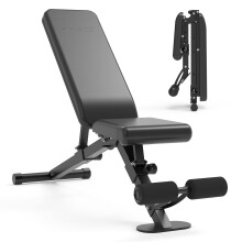 leikefitness Adjustable Weight Bench Foldable Workout Exercise Bench with Automatic Lock for Upright Incline Decline and Flat,