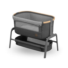 Maxi-Cosi Iora Co-Sleeper Crib, Foldable Baby Bedside Crib, 0–6 Months, max 9 kg, 4 Incline & 5 Height Positions, Easy Slide, Comfortable Mattress,