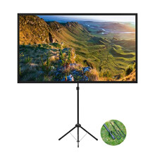 Projector Screen with Stand, Outdoor Projector Screen 100 Inch 16:9 and Tripod Stand, Portable Projector Screen with 1.2 Gain