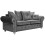 Olympia Grey Fabric Velvet 3 Seater Sofa 2