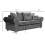 Olympia Grey Fabric Velvet 3 Seater Sofa 3
