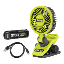 Ryobi USB Lithium Clamp Fan Kit (1x 2.0Ah) 4V - RCF4-120G