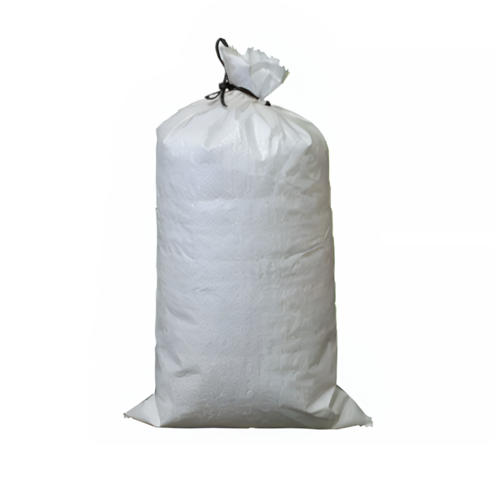 Pack of 5 Yuzet White PP Sand Bags With Ties Flood Protection Sack Sandbag