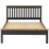 Seconique Monaco 4ft Bed Low Foot End Dark Grey Oak Effect 4