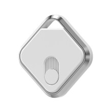 (White Silver) Dog GPS Tracker, Dog Tracking Tag, 60dB IPX65 Waterproof Cat Tracker Device, Tiny&Light Waterproof for All Pet Collars