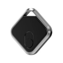 (Black Silver) Dog GPS Tracker, Dog Tracking Tag, 60dB IPX65 Waterproof Cat Tracker Device, Tiny&Light Waterproof for All Pet Collars