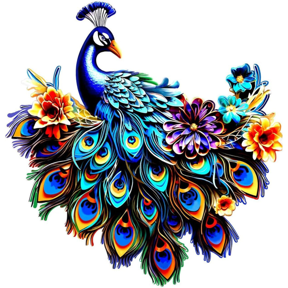 Tropical Iron Peacocks Wall Decor, Metal Peacock Wall Decor, 12" Metal Bird Wall Art, Wall Decor For Livingroom, Bedroom, Office