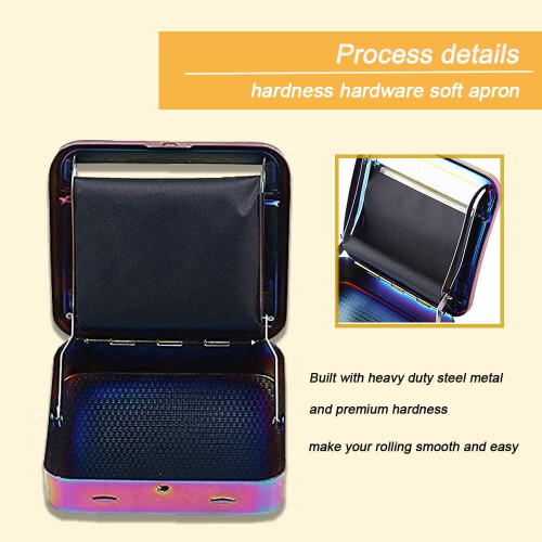 Automatic Rolling Box, 70mm Cigarette Rolling Machine, Manual Cigarette Tobacco Rolling Machine Metal Box 2