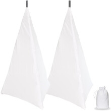 2Pcs Speaker Stand Cover Stretchable Spandex 2 Sided Floor Speaker Tripod Support Stand Scrim Cover