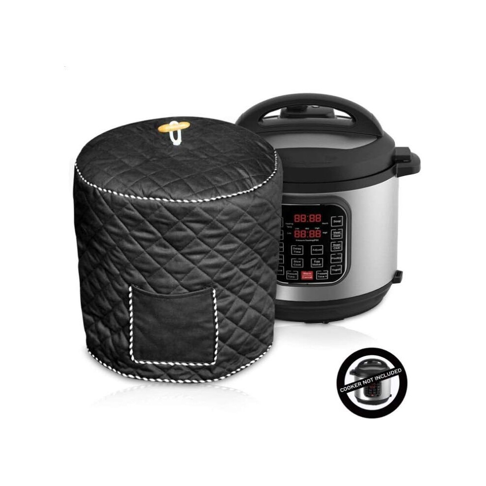 (8 Quart, Black) Rice Cooker Cover Dust Proof Cover for 6/8 Quart Instant Pot/Electric Pressure Cooker