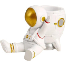 (A) Spaceman Pencil Cup Holder Cute Astronaut Pen Holder Organizer for Desk Home Office