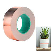 20Mx30mm Copper Foil Tape,Slug Repellent Copper Foil Tape with Conductive Adhesive
