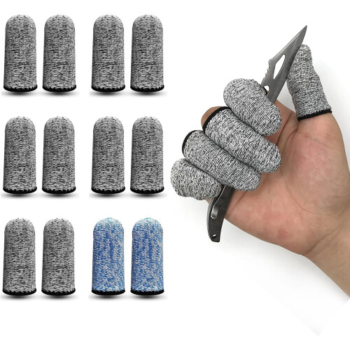 12Pcs Cut Resistant Finger Cot Protector Finger Sleeve Cover Reusable