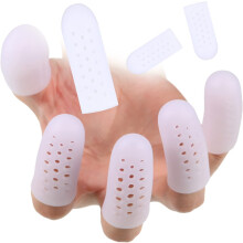 20Pcs Silicone Finger Protectors Finger Caps Finger Cot with Hole for Wound