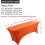 (5FT, Orange) Rectangular Stretchable Tablecloth Foldable Dinner Table Stretch Spandex Fitted Table Cloth Cover Protector for Wedding Party 2