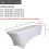 (5FT, White) Rectangular Stretchable Tablecloth Foldable Dinner Table Stretch Spandex Fitted Table Cloth Cover Protector for Wedding Party 6