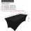 (8FT, Black) Rectangular Stretchable Tablecloth Foldable Dinner Table Stretch Spandex Fitted Table Cloth Cover Protector for Wedding Party 4
