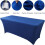 (8FT, Navy Blue) Rectangular Stretchable Tablecloth Foldable Dinner Table Stretch Spandex Fitted Table Cloth Cover Protector for Wedding Party 4