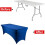 (6FT, Navy Blue) Rectangular Stretchable Tablecloth Foldable Dinner Table Stretch Spandex Fitted Table Cloth Cover Protector for Wedding Party 7