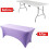 (6FT, Purple) Rectangular Stretchable Tablecloth Foldable Dinner Table Stretch Spandex Fitted Table Cloth Cover Protector for Wedding Party 4
