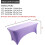 (6FT, Purple) Rectangular Stretchable Tablecloth Foldable Dinner Table Stretch Spandex Fitted Table Cloth Cover Protector for Wedding Party 2