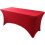 (4FT, Wine Red) Rectangular Stretchable Tablecloth Foldable Dinner Table Stretch Spandex Fitted Table Cloth Cover Protector for Wedding Party 1