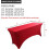 (5FT, Wine Red) Rectangular Stretchable Tablecloth Foldable Dinner Table Stretch Spandex Fitted Table Cloth Cover Protector for Wedding Party 2