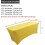 (4FT, Yellow) Rectangular Stretchable Tablecloth Foldable Dinner Table Stretch Spandex Fitted Table Cloth Cover Protector for Wedding Party 2